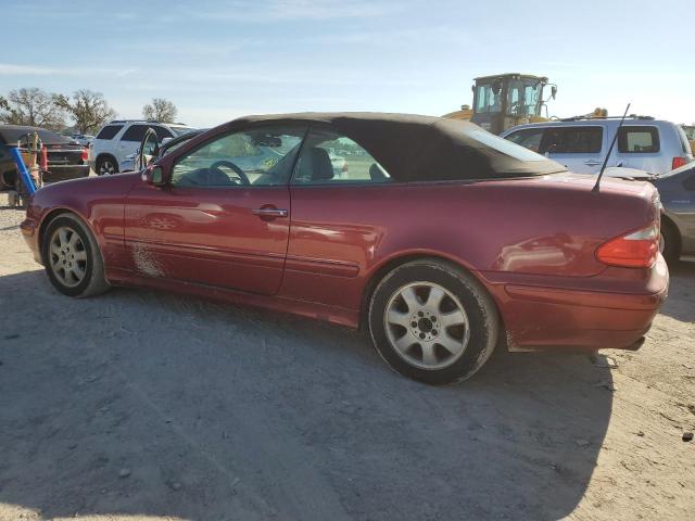 WDBLK65G51T074321 - 2001 MERCEDES-BENZ CLK 320 BURGUNDY photo 2