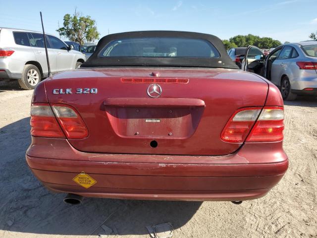 WDBLK65G51T074321 - 2001 MERCEDES-BENZ CLK 320 BURGUNDY photo 6