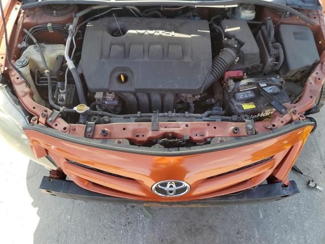 2T1BU4EE2DC086691 - 2013 TOYOTA COROLLA BASE ORANGE photo 11