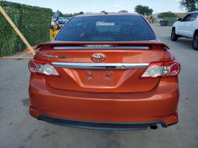 2T1BU4EE2DC086691 - 2013 TOYOTA COROLLA BASE ORANGE photo 6