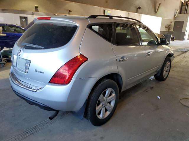 JN8AZ08W37W629086 - 2007 NISSAN MURANO SL SILVER photo 3