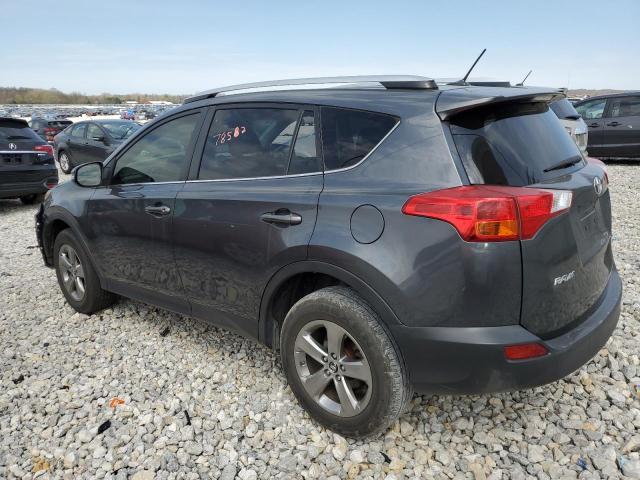 JTMWFREV3FD078582 - 2015 TOYOTA RAV4 XLE GRAY photo 2