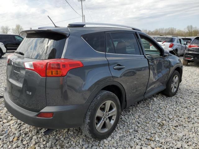 JTMWFREV3FD078582 - 2015 TOYOTA RAV4 XLE GRAY photo 3