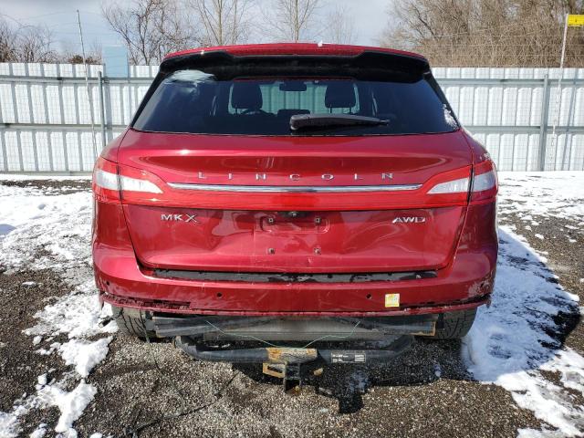 2LMPJ8LR1HBL35864 - 2017 LINCOLN MKX RESERVE Kırmızı fotoğraf 6