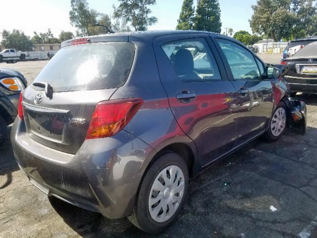 VNKKTUD3XHA075748 - 2017 TOYOTA YARIS L GRAY photo 4