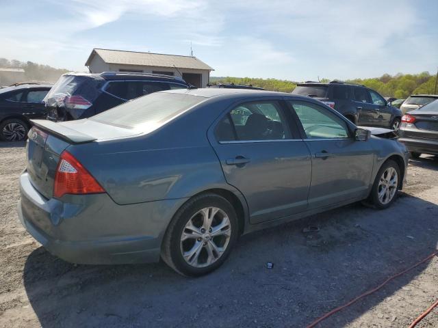 3FAHP0HA9CR121048 - 2012 FORD FUSION SE BLUE photo 3