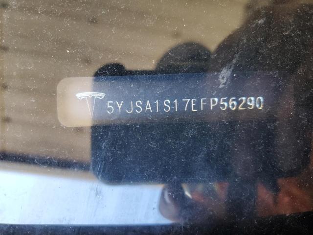 5YJSA1S17EFP56290 - 2014 TESLA MODEL S GRAY photo 13