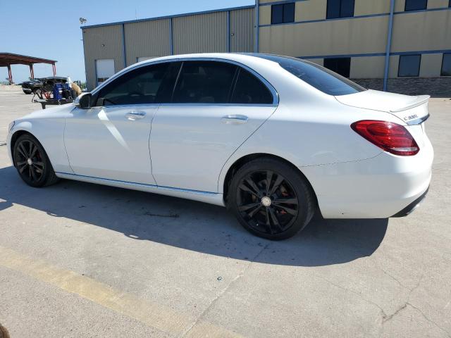 55SWF4JB8FU051576 - 2015 MERCEDES-BENZ C 300 WHITE photo 2