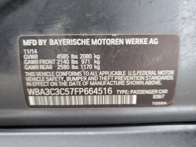 WBA3C3C57FP664516 - 2015 BMW 320 I XDRIVE CHARCOAL photo 12