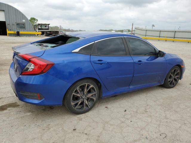 2HGFC2F80MH536637 - 2021 HONDA CIVIC SPORT BLUE photo 3