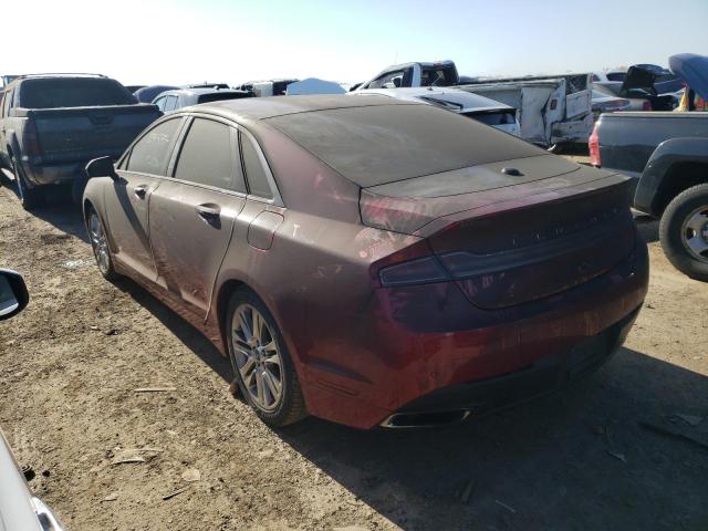 3LN6L2J9XFR619073 - 2015 LINCOLN MKZ BURGUNDY photo 2