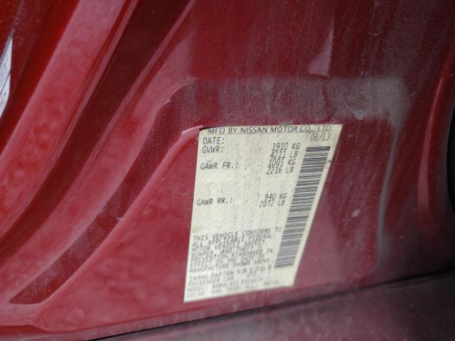 1N4AL3AP7DN581763 - 2013 NISSAN ALTIMA 2.5 RED photo 12