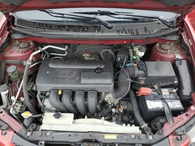 5Y2SM62884Z439550 - 2004 PONTIAC VIBE RED photo 11