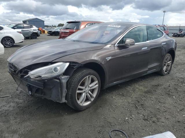 5YJSA1S13EFP29409 - 2014 TESLA MODEL S BROWN photo 1