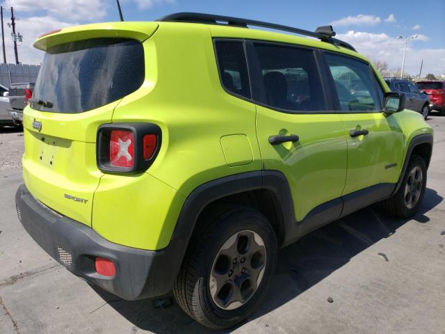 ZACCJBAH8HPG17758 - 2017 JEEP RENEGADE SPORT GREEN photo 3