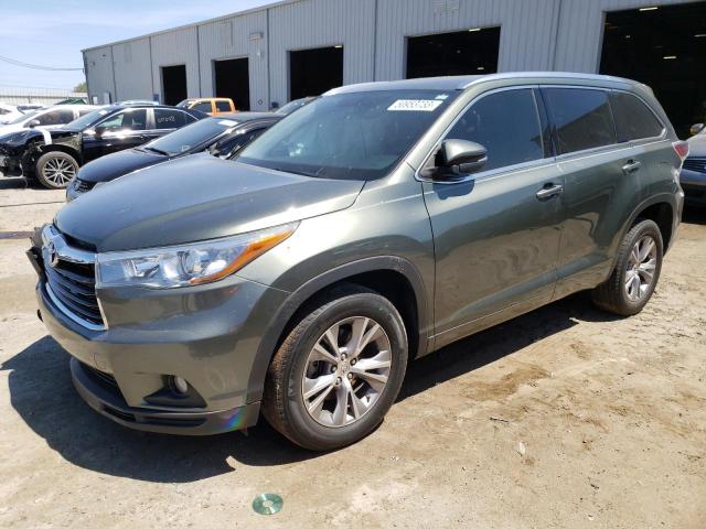 5TDKKRFH1FS081343 - 2015 TOYOTA HIGHLANDER XLE GREEN photo 1