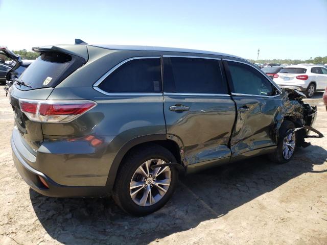 5TDKKRFH1FS081343 - 2015 TOYOTA HIGHLANDER XLE GREEN photo 3