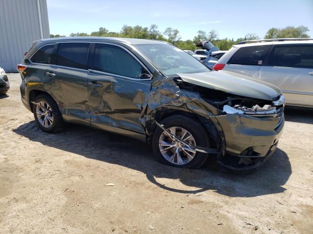 5TDKKRFH1FS081343 - 2015 TOYOTA HIGHLANDER XLE GREEN photo 4
