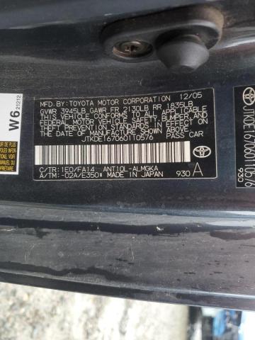 JTKDE167060110576 - 2006 TOYOTA SCION TC 蓝色 照片 12