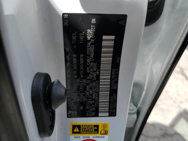 5TDJZRFH1JS554013 - 2018 TOYOTA HIGHLANDER SE WHITE photo 13