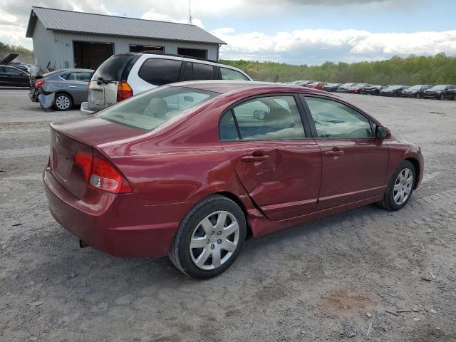 1HGFA16508L039604 - 2008 HONDA CIVIC LX MAROON photo 3