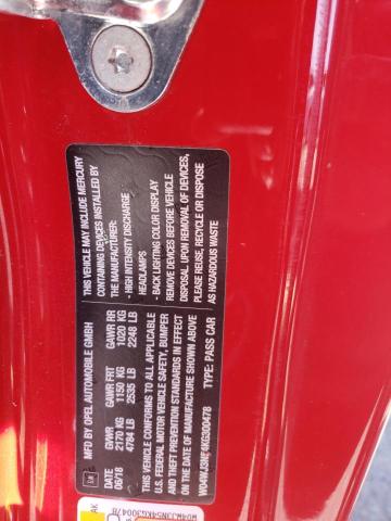 W04WJ3N54KG300478 - 2019 BUICK CASCADA SPORT TOURING RED photo 13