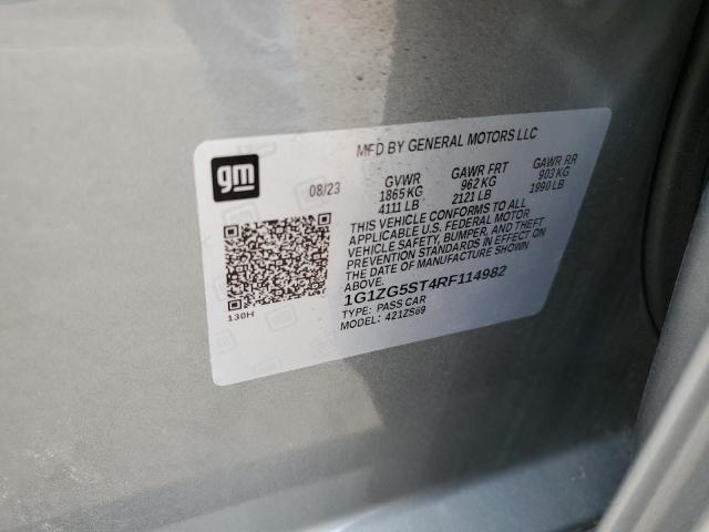 1G1ZG5ST4RF114982 - 2024 CHEVROLET MALIBU RS GRAY photo 12