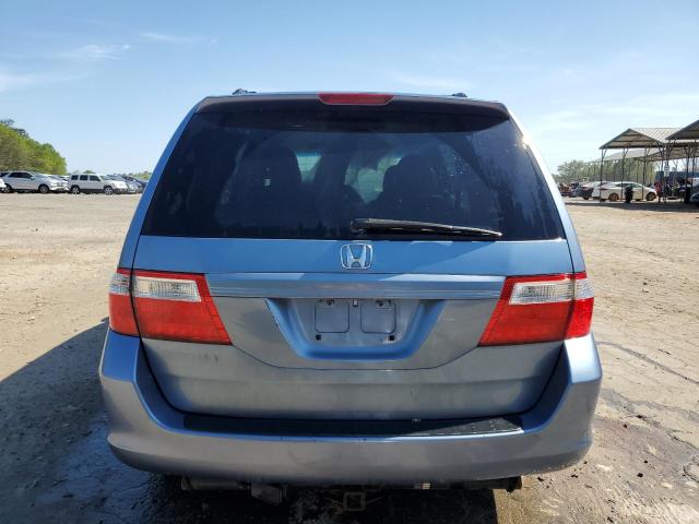 5FNRL38426B086168 - 2006 HONDA ODYSSEY EX BLUE photo 6