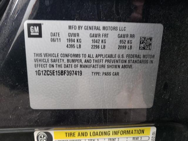 1G1ZC5E15BF397419 - 2011 CHEVROLET MALIBU 1LT 黑色 照片 13