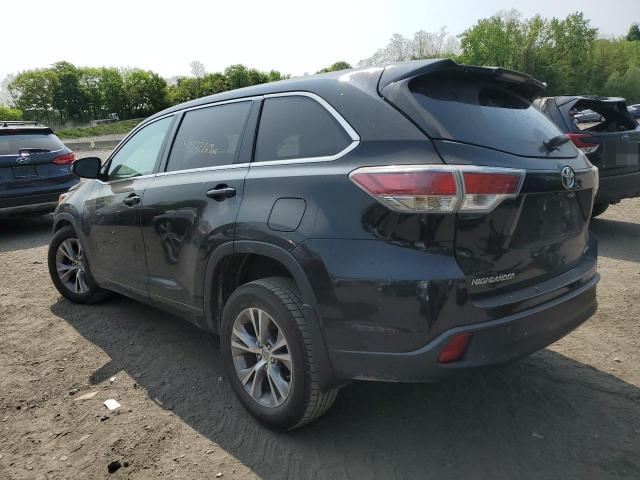 5TDBKRFH9FS130739 - 2015 TOYOTA HIGHLANDER LE BLACK photo 2