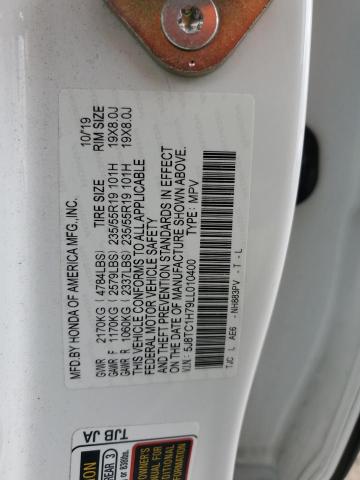 5J8TC1H79LL010400 - 2020 ACURA RDX ADVANCE WHITE photo 12