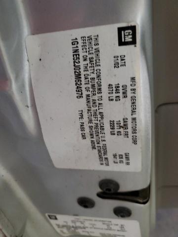 1G1NE52J02M624976 - 2002 CHEVROLET MALIBU LS SILVER photo 12