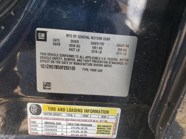 1G1ZH57B59F256108 - 2009 CHEVROLET MALIBU 1LT 蓝色 照片 12