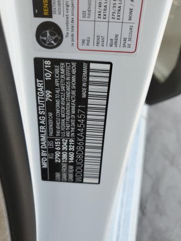 WDDUG8DB6KA454571 - 2019 MERCEDES-BENZ S 560 WHITE photo 13