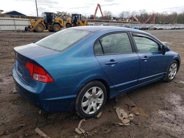 1HGFA16516L115974 - 2006 HONDA CIVIC LX BLUE photo 3