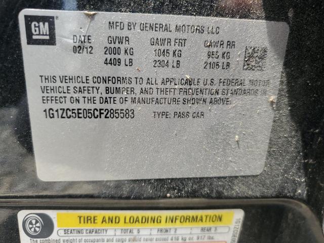 1G1ZC5E05CF285583 - 2012 CHEVROLET MALIBU 1LT 黑色 照片 13