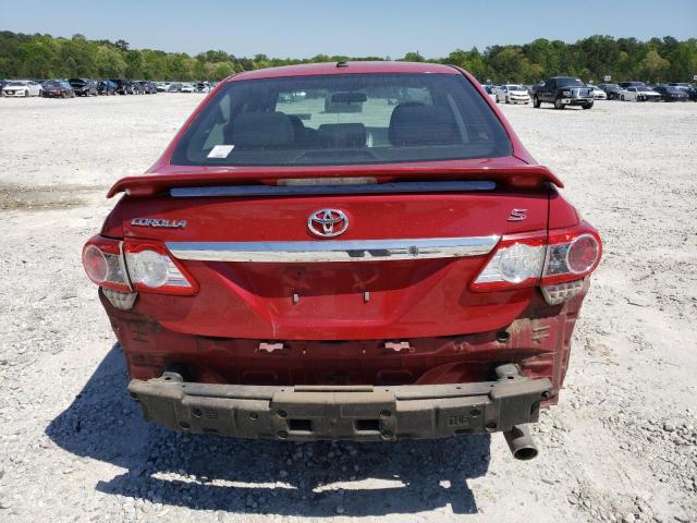 2T1BU4EE1DC112195 - 2013 TOYOTA COROLLA BASE RED photo 6