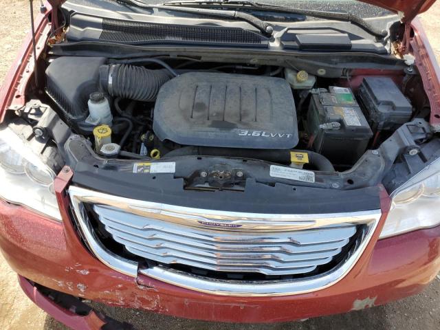 2C4RC1CG1FR547192 - 2015 CHRYSLER TOWN & COU TOURING L RED photo 12