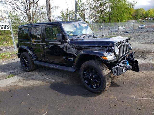 1C4JJXP60NW234566 - 2022 JEEP WRANGLER U SAHARA 4XE BLACK photo 4