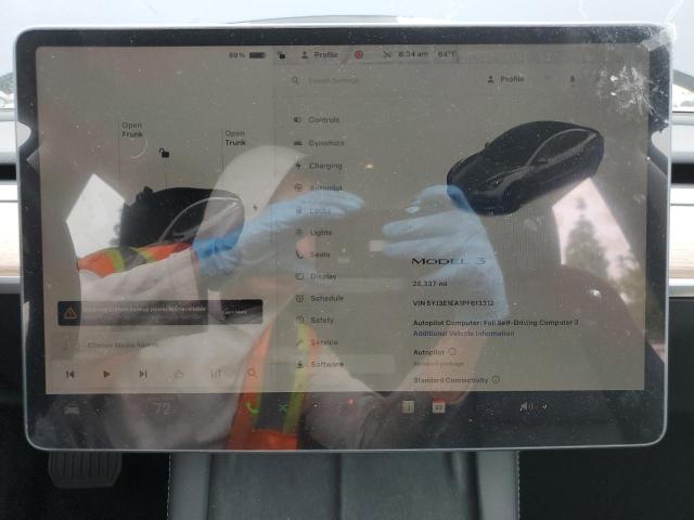 5YJ3E1EA1PF613312 - 2023 TESLA MODEL 3 Մոխրագույն լուսանկար 9