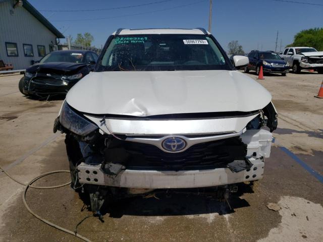 5TDHBRCH2MS532324 - 2021 TOYOTA HIGHLANDER HYBRID XLE WHITE photo 5