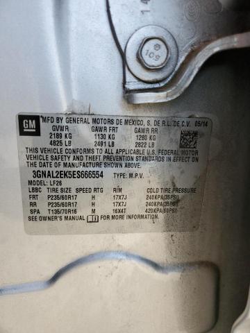 3GNAL2EK5ES666554 - 2014 CHEVROLET CAPTIVA LS SILVER photo 13