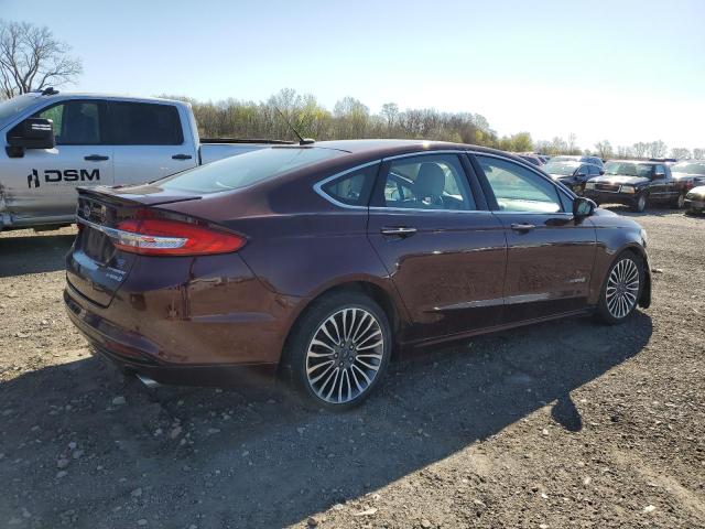 3FA6P0RU8HR195035 - 2017 FORD FUSION TITANIUM HEV BURGUNDY photo 3