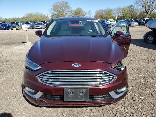 3FA6P0RU8HR195035 - 2017 FORD FUSION TITANIUM HEV BURGUNDY photo 5