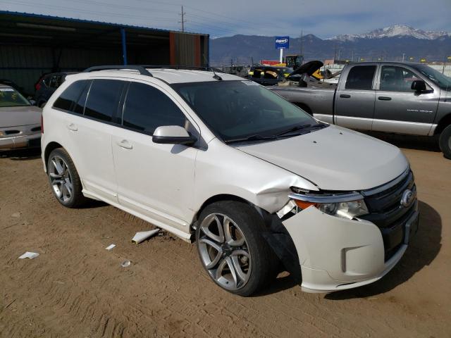 2FMDK4AK3DBC27296 - 2013 FORD EDGE SPORT WHITE photo 4