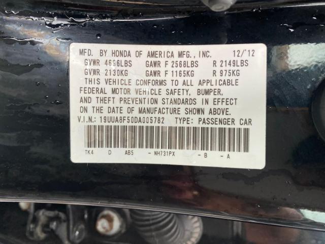 19UUA8F50DA005782 - 2013 ACURA TL TECH BLACK photo 10