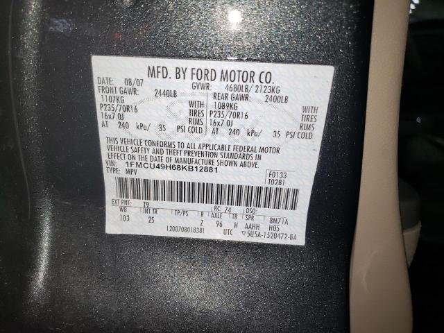 1FMCU49H68KB12881 - 2008 FORD ESCAPE HEV GRAY photo 13