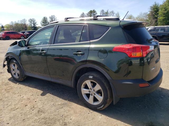 2T3RFREV7DW118417 - 2013 TOYOTA RAV4 XLE GREEN photo 2