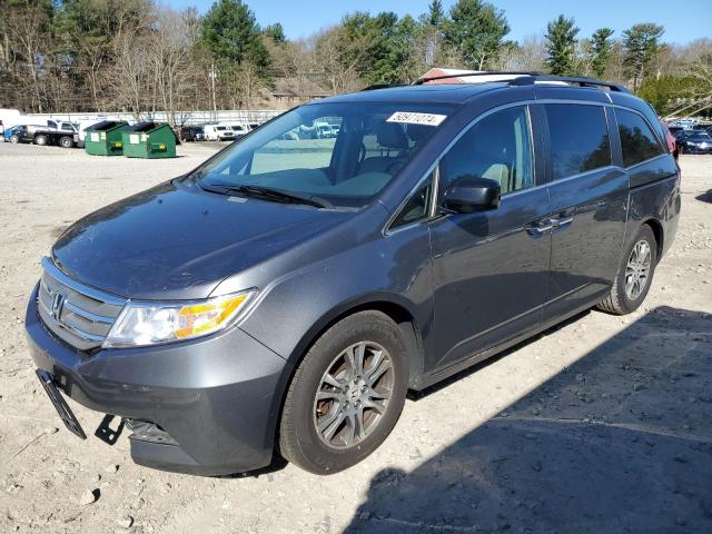 5FNRL5H65DB046080 - 2013 HONDA ODYSSEY EXL GRAY photo 1