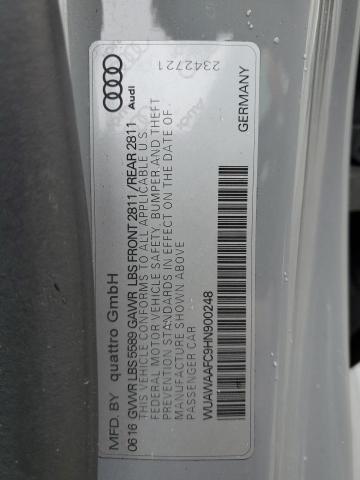 WUAWAAFC9HN900248 - 2017 AUDI RS7 PRESTIGE GRAY photo 13